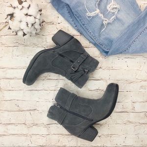 Earth Origins Tori Suede Waterproof Gray Booties